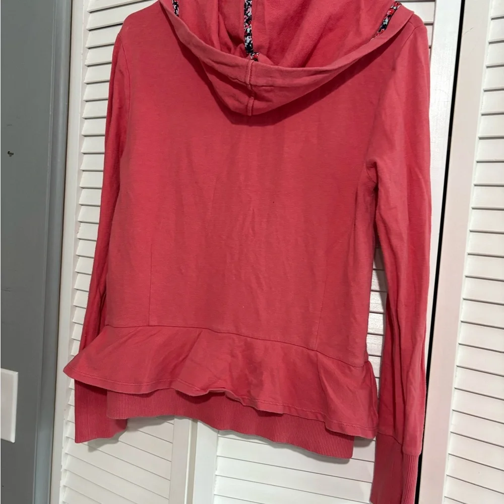 Women's Pink Ruffle Hem Jacket - Picture 3 of 3